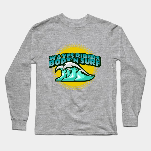 bodysurf and waves Long Sleeve T-Shirt by bodyinsurf